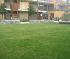 Drivable Grass® Permeable Pavers Placed in the Courtyard at the Pitzer College Residential Life Project Phase II – This Award Winning Project Achieved LEED Platinum Certification